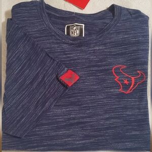 NFL Houston Texans Blue and Red Short Sleeve Tee. Sz L NWT